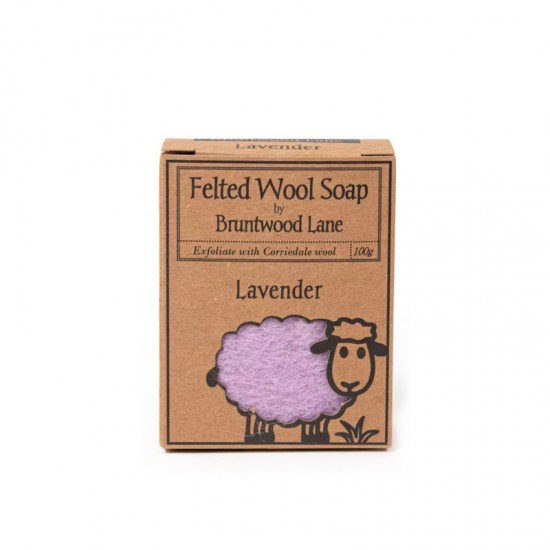 【买四送一】新西兰Bruntwood Lane Lavender羊毛毡羊毛皂100g   薰衣草
